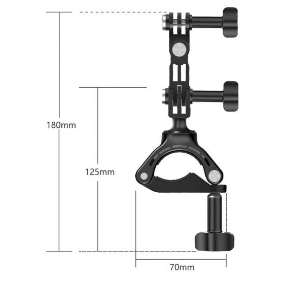 Suport Techsuit Sports Camera Bike Mount  - for GoPro - Black JX-005