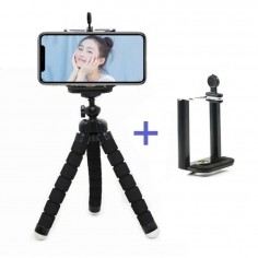 Suport Techsuit Camera Tripod  - for GoPro, Octopus Adjustable Mount with 1/4" Screw - Black OTC-01