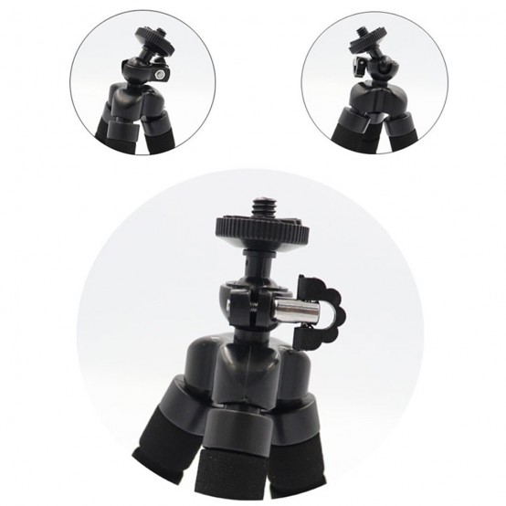 Suport Techsuit Camera Tripod  - for GoPro, Octopus Adjustable Mount with 1/4" Screw - Black OTC-01