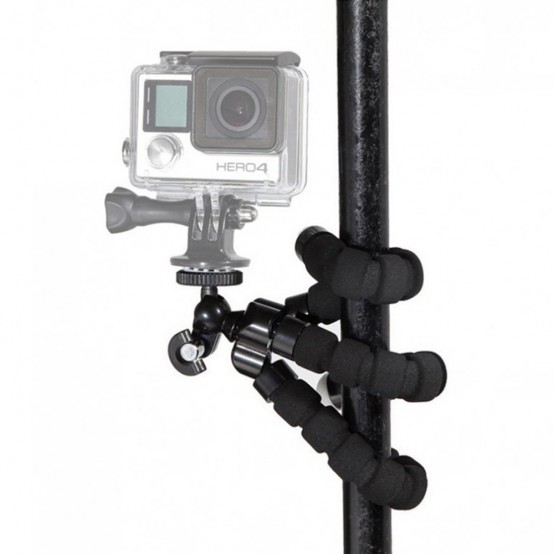 Suport Techsuit Camera Tripod  - for GoPro, Octopus Adjustable Mount with 1/4" Screw - Black OTC-01