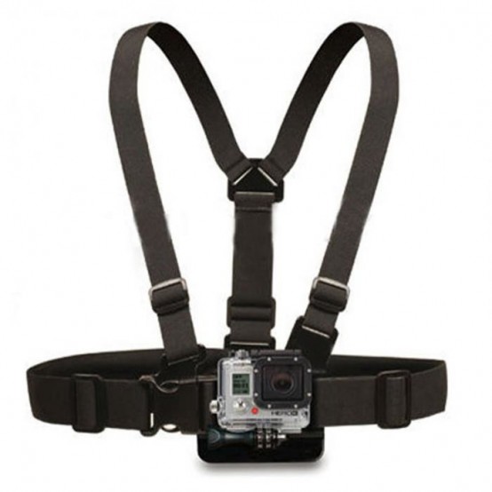 Suport Techsuit Chest Strap  - for GoPro Action Camera, Adjustable - Black CHS-01