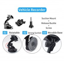 Suport Techsuit Accessory Kit Bundle 216in1  - for GoPro Action Camera, with Carrying Case - Black CAL38