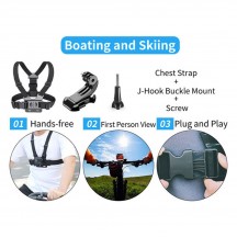 Suport Techsuit Accessory Kit Bundle 216in1  - for GoPro Action Camera, with Carrying Case - Black CAL38