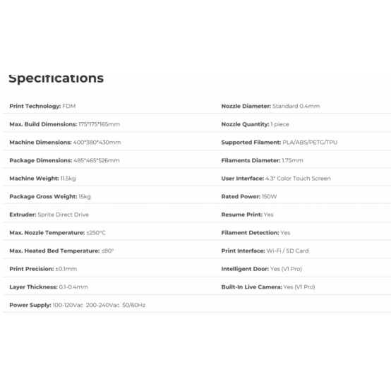Imprimanta Creality  SERMOON V1 PRO
