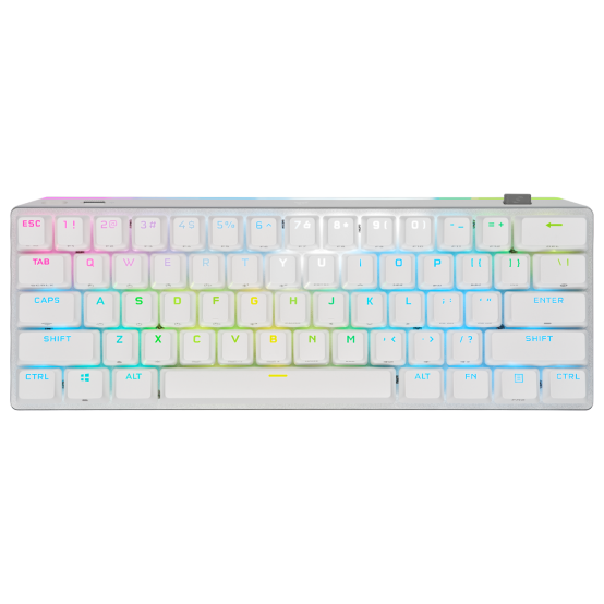 Tastatura Corsair K70 PRO MINI WIRELESS 60% Mechanical CHERRY MX Red Switch Keyboard with RGB Backlighting - White CH-9189110-NA