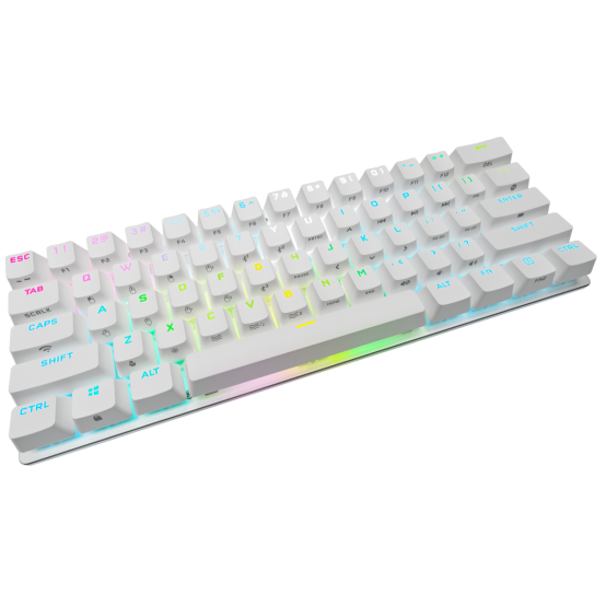 Tastatura Corsair K70 PRO MINI WIRELESS 60% Mechanical CHERRY MX Red Switch Keyboard with RGB Backlighting - White CH-9189110-NA