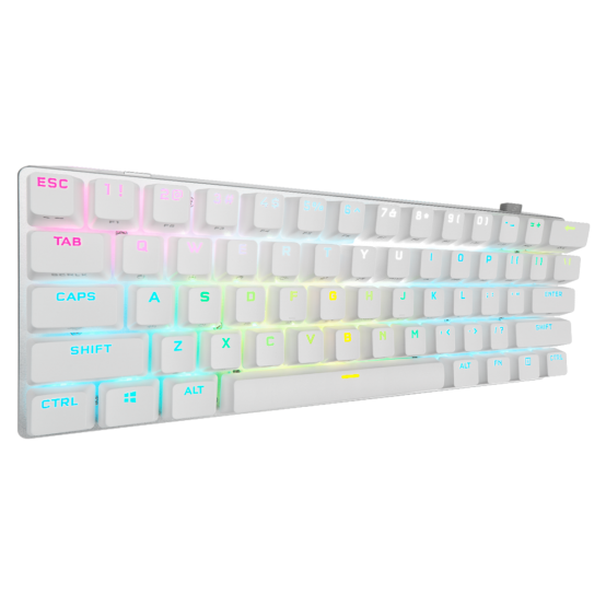 Tastatura Corsair K70 PRO MINI WIRELESS 60% Mechanical CHERRY MX Red Switch Keyboard with RGB Backlighting - White CH-9189110-NA