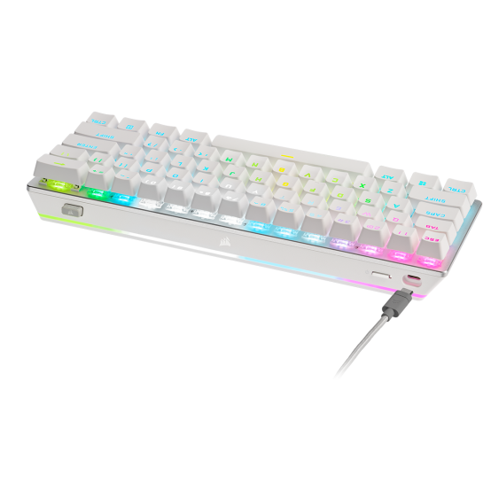 Tastatura Corsair K70 PRO MINI WIRELESS 60% Mechanical CHERRY MX Red Switch Keyboard with RGB Backlighting - White CH-9189110-NA