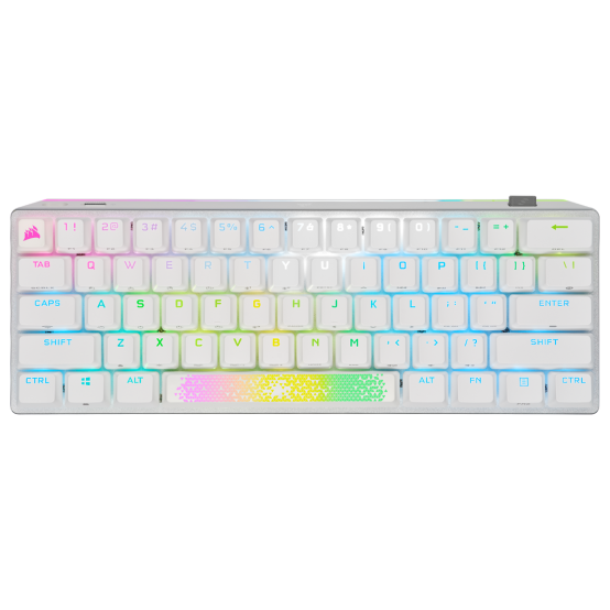 Tastatura Corsair K70 PRO MINI WIRELESS 60% Mechanical CHERRY MX Red Switch Keyboard with RGB Backlighting - White CH-9189110-NA