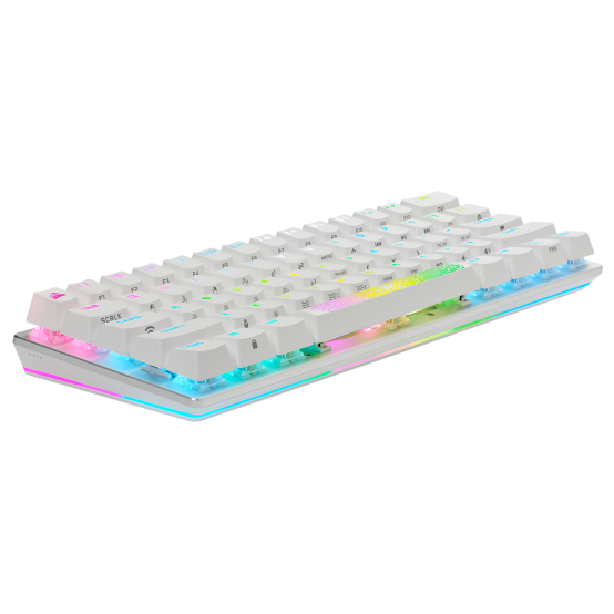 Tastatura Corsair K70 PRO MINI WIRELESS 60% Mechanical CHERRY MX Red Switch Keyboard with RGB Backlighting - White CH-9189110-NA