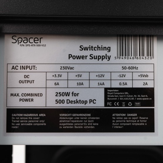 Carcasa Spacer Apollo SPCS-OC-APOLLO-250W