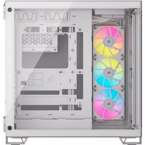 Carcasa Corsair iCUE LINK 6500X RGB Mid-Tower ATX Dual Chamber PC Case - White CC-9011270-WW