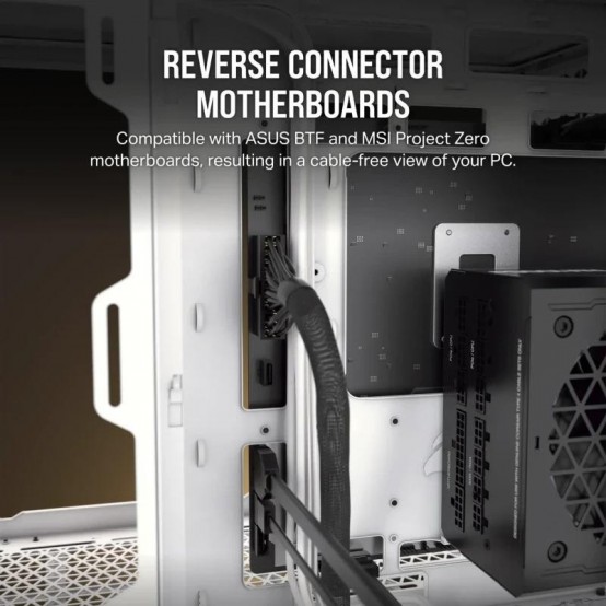 Carcasa Corsair 6500X Mid-Tower Dual Chamber PC Case - White/Bamboo Wood CC-9011284-WW