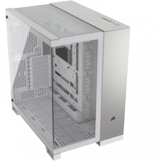 Carcasa Corsair 6500X Mid-Tower Dual Chamber PC Case - White/Satin Gray Aluminum CC-9011285-WW