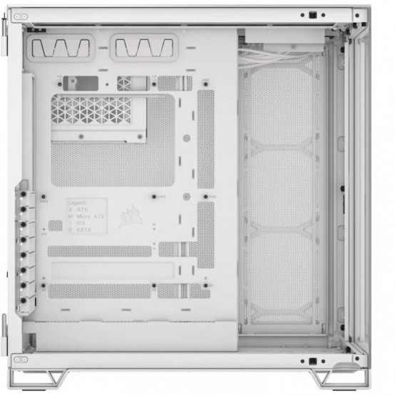 Carcasa Corsair 6500X Mid-Tower Dual Chamber PC Case - White/Satin Gray Aluminum CC-9011285-WW