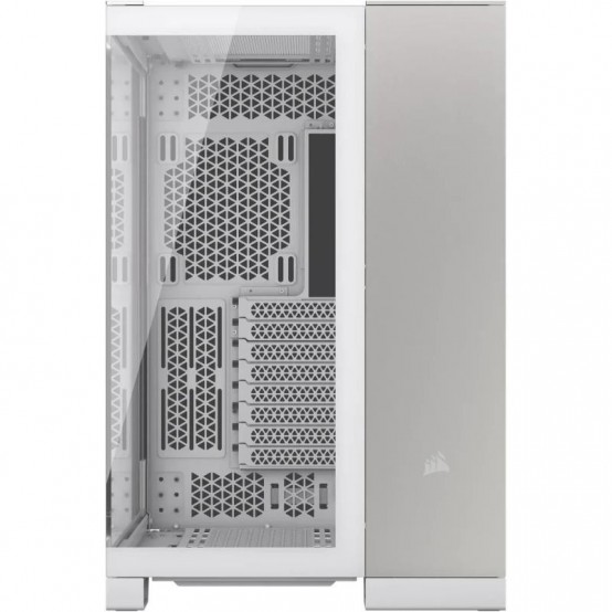 Carcasa Corsair 6500X Mid-Tower Dual Chamber PC Case - White/Satin Gray Aluminum CC-9011285-WW