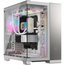 Carcasa Corsair 6500X Mid-Tower Dual Chamber PC Case - White/Satin Gray Aluminum CC-9011285-WW