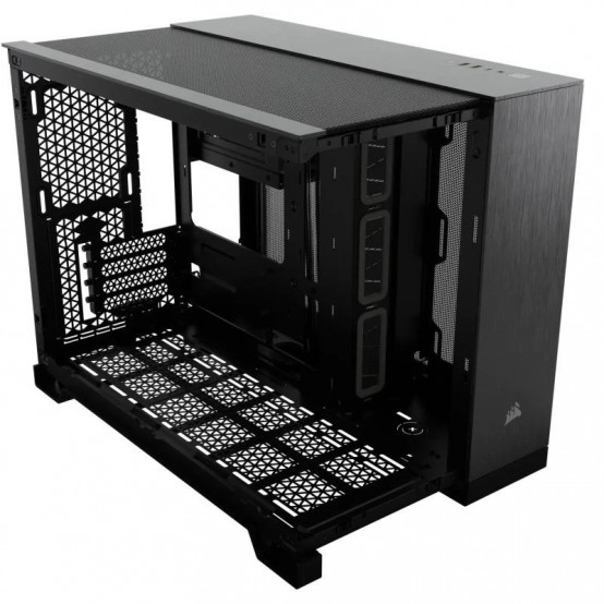 Carcasa Corsair 2500X Micro ATX Dual Chamber PC Case - Black/Obsidian Aluminum CC-9011287-WW