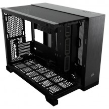 Carcasa Corsair 2500X Micro ATX Dual Chamber PC Case - Black/Obsidian Aluminum CC-9011287-WW