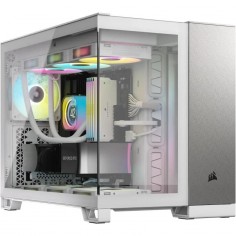 Carcasa Corsair 2500X Micro ATX Dual Chamber PC Case - White/Satin Gray Aluminum CC-9011289-WW