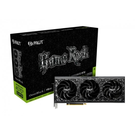 Placa video Palit GeForce RTX 4070 Ti SUPER GameRock OmniBlack NED47TS019T2-1020Q