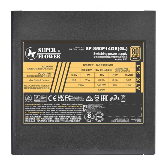Sursa Super Flower Leadex III GL Gold Up ATX 3.1 850W SF-850F14GE(GL)