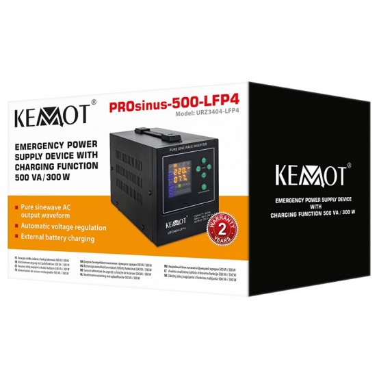 UPS Kemot Centrale termice sinus pur 500VA/300W 12V URZ3404-LFP4