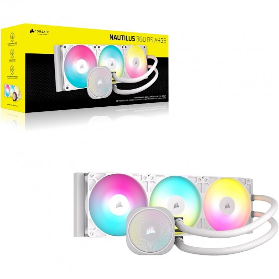 Cooler Corsair Nautilus 360 RS ARGB Liquid CPU Cooler - White CW-9060095-WW