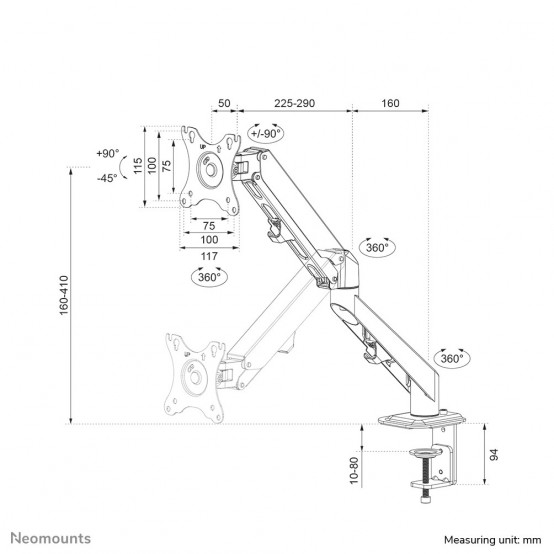 Suport Neomounts  DS70-700BL1