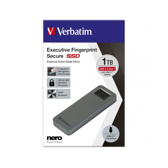 SSD Verbatim Executive Fingerprint Secure USB-C SSD 53657