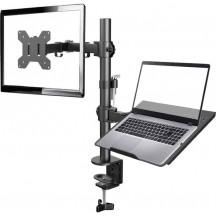 Suport Gembird Adjustable desk mount with monitor arm and notebook tray MA-DA-03
