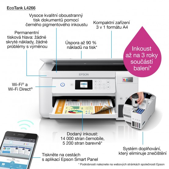 Imprimanta Epson EcoTank L4266 C11CJ63414