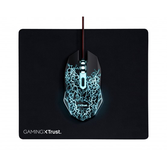 Mouse Trust Gaming mouse & mouse pad - Black 24752