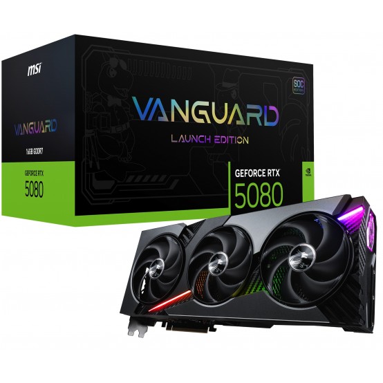 Placa video MSI GeForce RTX 5080 16G VANGUARD SOC LAUNCH EDITION