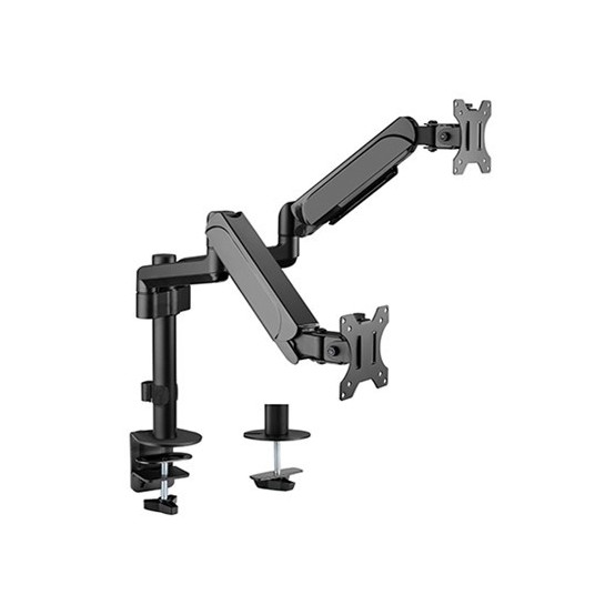 Suport Gembird Adjustable desk 2-display mounting arm, 17”-32”, up to 9 kg MA-DA2P-01