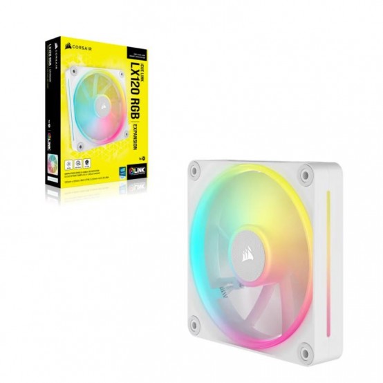 Ventilator Corsair iCUE LINK LX120 RGB 120mm PWM Single Fan Expansion - White CO-9051029-WW