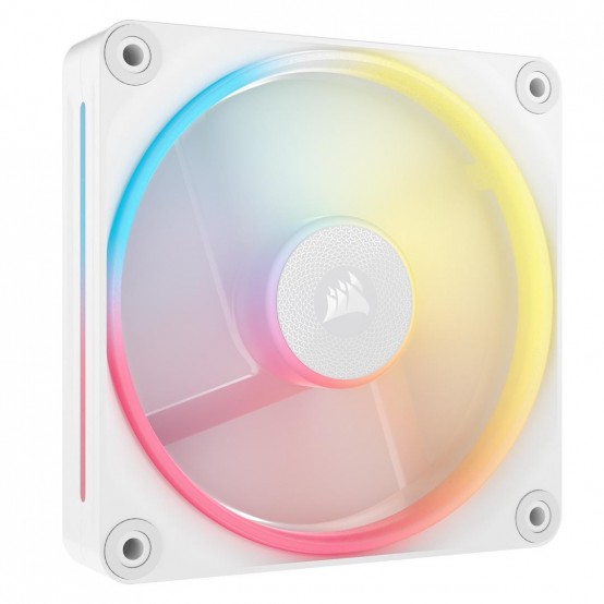 Ventilator Corsair iCUE LINK LX120-R RGB 120mm PWM Reverse Fan Expansion - White CO-9051053-WW