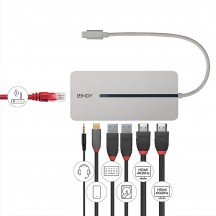 Docking Station Lindy DST-Mx Duo Mini Dock USB Type-C LY-43360