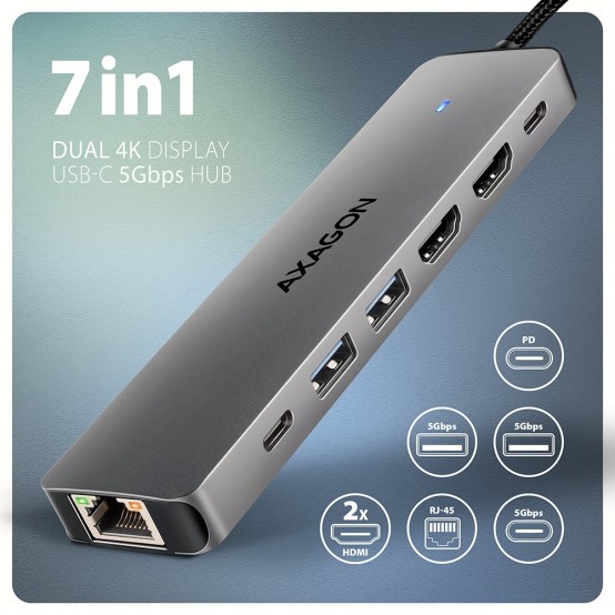 Hub Axagon  HMC-7HX2