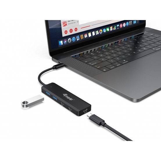 Hub Equip USB-C 4-Port USB 3.2 Gen 1 Hub, USB-C x 2, USB-A x 2 128964