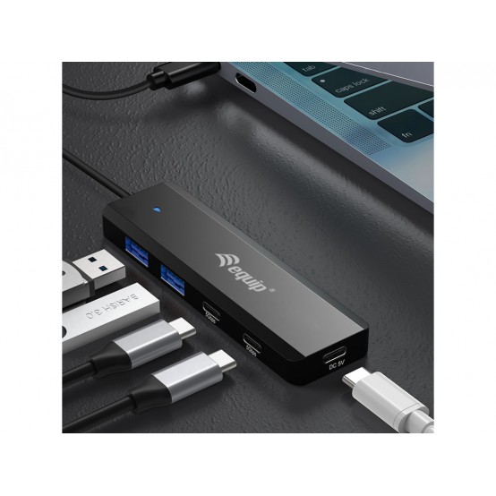 Hub Equip USB-C 4-Port USB 3.2 Gen 1 Hub, USB-C x 2, USB-A x 2 128964