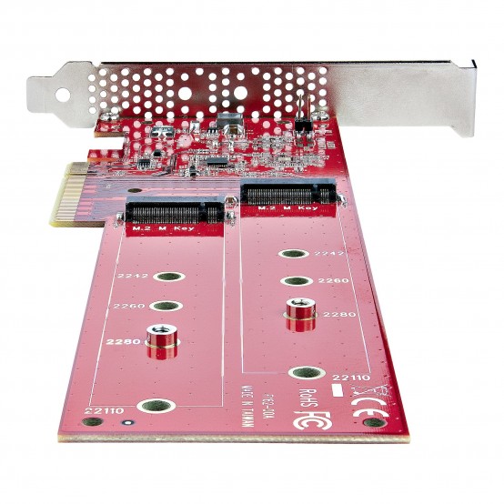 Adaptor StarTech.com Dual M.2 NVMe / AHCI | PCIe 4.0 x8 or x16 Slot | Bifurcation DUAL-M2-PCIE-CARD-B