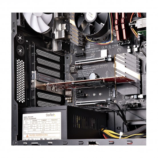 Adaptor StarTech.com Dual M.2 NVMe / AHCI | PCIe 4.0 x8 or x16 Slot | Bifurcation DUAL-M2-PCIE-CARD-B