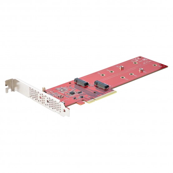 Adaptor StarTech.com Dual M.2 NVMe / AHCI | PCIe 4.0 x8 or x16 Slot | Bifurcation DUAL-M2-PCIE-CARD-B