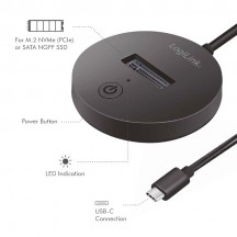 Adaptor LogiLink USB 3.2 Gen2 Quickport, 1-Bay for M.2 NVMe (PCIe) and SATA (NGFF) SSDs QP0032