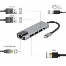 Adaptor Gembird  A-CM-COMBO5-04