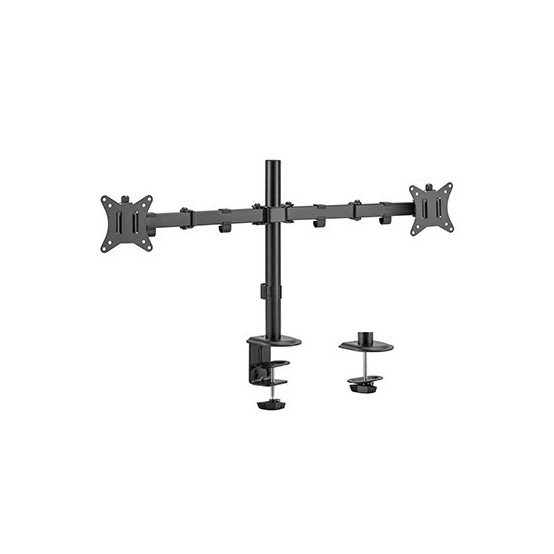 Suport Gembird Adjustable desk 2-display mounting arm (tilting), 13”-27”, up to 7 kg MA-D2-01