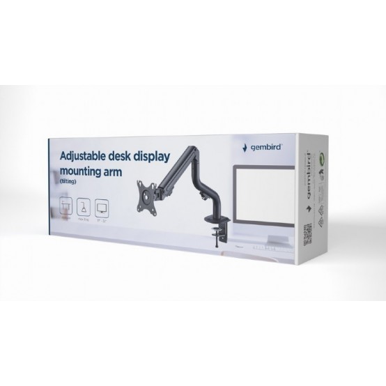 Suport Gembird Adjustable desk display mounting arm (tilting), 13”-27”, up to 7 kg MA-DA1-02