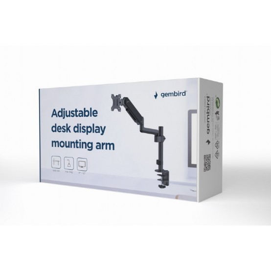 Suport Gembird Adjustable desk display mounting arm, 17”-32”, up to 9 kg MA-DA1P-01