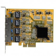 Placa de retea StarTech.com 4-Port PCIe Gigabit Network Adapter Card - TAA ST1000SPEX43